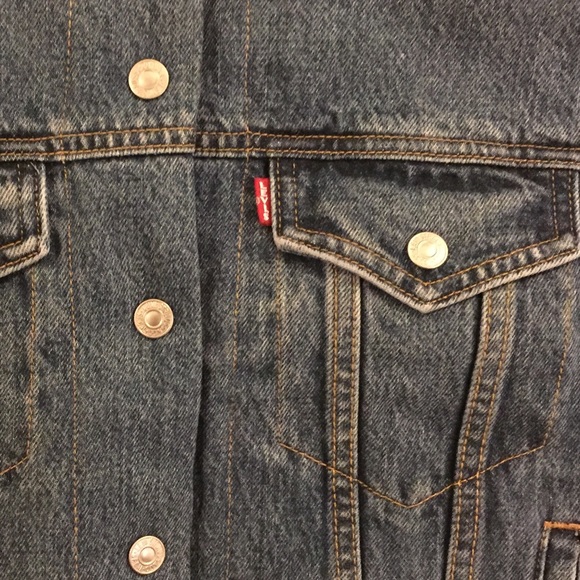 Levi’s Reversible Denim Bomber Varsity Jacket - Picture 8 of 8